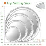 Kevenal Wide Rim Pizza Pan, Aluminum Pizza Tray, Restaurant-Grade Baking Trays Coupe Style Rim, 12 Inches, Pack of 1