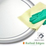 Kevenal Wide Rim Pizza Pan, Aluminum Pizza Tray, Restaurant-Grade Baking Trays Coupe Style Rim, 12 Inches, Pack of 1