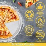 Bokon 12 Pcs Pizza Pan Bulk Restaurant Aluminum Pizza Pan with Wide Rim Silver Round Pizza Pie Cake Plate Anti Rust Pizza Tray for Oven Baking Home Kitchen Easy to Clean (12 Inch)