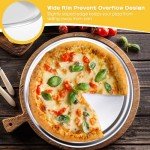 Bokon 12 Pcs Pizza Pan Bulk Restaurant Aluminum Pizza Pan with Wide Rim Silver Round Pizza Pie Cake Plate Anti Rust Pizza Tray for Oven Baking Home Kitchen Easy to Clean (12 Inch)
