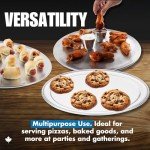 Norjac Non-Stick | Wide-Rim Aluminum Pizza Pan, 14 inch 6 Pack | Restaurant-Grade | Heavy-Duty, Oven-Safe, Rust-Proof | Baking and Serving Tray