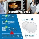 Norjac Non-Stick | Wide-Rim Aluminum Pizza Pan, 14 inch 6 Pack | Restaurant-Grade | Heavy-Duty, Oven-Safe, Rust-Proof | Baking and Serving Tray