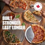 Norjac Non-Stick | Wide-Rim Aluminum Pizza Pan, 14 inch 6 Pack | Restaurant-Grade | Heavy-Duty, Oven-Safe, Rust-Proof | Baking and Serving Tray