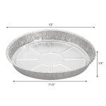 Frcctre 45 Pack 13 Inch Round Aluminum Foil Pans, Heavy Duty Disposable Round Tin Foil Pans Pizza Pans for Baking, Cooking, Storage, Roasting, Reheating - Freezer & Oven Safe