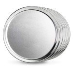 New Star Foodservice 51018 Restaurant-Grade Aluminum Pizza Pan, Baking Tray, Coupe Style, 10-Inch, Pack of 6