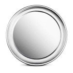 New Star Foodservice 50721 Restaurant-Grade Aluminum Pizza Pan, Baking Tray, Wide Rim, 8-Inch