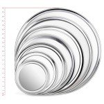 New Star Foodservice 50721 Restaurant-Grade Aluminum Pizza Pan, Baking Tray, Wide Rim, 8-Inch