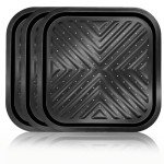 QTLCOHD 3 Pack Nonstick Square Pizza Pans 14 Inch Pizza Pan for Oven Carbon Steel Pizza Pan with Holes for Baking Pizza