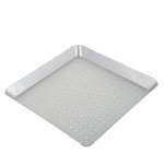 YARDWE Pizza Bakeware, Perforated Aluminum Sheet Pan 12 Inch Pizza Tray Pizza Pan with Holes Square Nonstick Bakeware for Oven Baking Pizza, French Fries