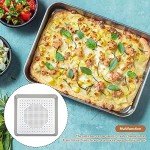 Square Pizza Pan for Oven,Nonstick Pizza Tray with Breathable Hole,Cooking Pizza Pan Heated Quickly,Pizza Bakeware for Cheese Pizza,French Fry,Fried Chicken