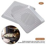 Square Pizza Pan for Oven,Nonstick Pizza Tray with Breathable Hole,Cooking Pizza Pan Heated Quickly,Pizza Bakeware for Cheese Pizza,French Fry,Fried Chicken