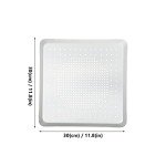 YARDWE Pizza Bakeware, Perforated Aluminum Sheet Pan 12 Inch Pizza Tray Pizza Pan with Holes Square Nonstick Bakeware for Oven Baking Pizza, French Fries