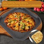QTLCOHD 3 Pack Nonstick Square Pizza Pans 14 Inch Pizza Pan for Oven Carbon Steel Pizza Pan with Holes for Baking Pizza