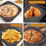 QTLCOHD 3 Pack Nonstick Square Pizza Pans 14 Inch Pizza Pan for Oven Carbon Steel Pizza Pan with Holes for Baking Pizza