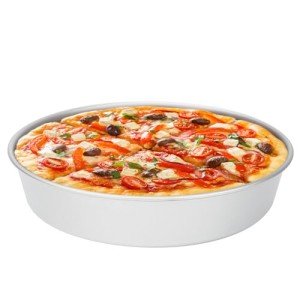 Hisencn Chicago Style Deep Dish Pizza Pan 12 Inch, Round Hard Anodized Aluminum Pizza Pan for Oven, Pre-Seasoned Non-Stick Baking Kitchenware Pizza Pans