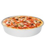 Hisencn Chicago Style Deep Dish Pizza Pan 12 Inch, Round Hard Anodized Aluminum Pizza Pan for Oven, Pre-Seasoned Non-Stick Baking Kitchenware Pizza Pans