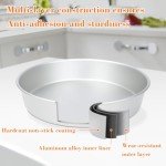 Hisencn Chicago Style Deep Dish Pizza Pan 12 Inch, Round Hard Anodized Aluminum Pizza Pan for Oven, Pre-Seasoned Non-Stick Baking Kitchenware Pizza Pans