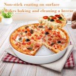 Hisencn Chicago Style Deep Dish Pizza Pan 12 Inch, Round Hard Anodized Aluminum Pizza Pan for Oven, Pre-Seasoned Non-Stick Baking Kitchenware Pizza Pans