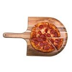 TOSCANA - a Picnic Time brand Pizza Peel Paddle Serving Trays & Platters, One Size, Acacia Wood