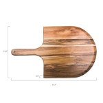 TOSCANA - a Picnic Time brand Pizza Peel Paddle Serving Trays & Platters, One Size, Acacia Wood