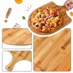 ALLWINNER Pizza Peel 12 Inch, 2 Pack Bamboo Pizza Paddle, Wooden Pizza Peels for Making Pizza, Pizza Bread Pie Cutting Board for Kitchen
