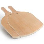 2 Pack Wooden Pizza Peel, 12 inch Large Pizza Paddle Set for Pizza Oven, Pizza Stone, Pan or Grill, Pizza Spatula for Baking Bread and Cake Indoor&Outdoor