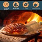 ILLIZONA Pizza Peel Turner Fork Set, Folding Acacia Wooden Pizza Paddle, Pizza Oven Accessory, Pizza Turner, Pizza Spinner, Pizza Making Kit for Kitchen & Pizza Making Accessories for Homemade Pizzas