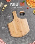 Pizza Peel 12 Inch, Natural Bamboo Pizza Peel Pizza Paddle Spatula Oven Accessory for Large Wood Pizza Board For Transferring & Serving, Wood Pizza Cutting Board for Cheese Bread Fruit Vegetabl