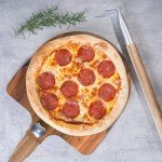 ILLIZONA Pizza Peel Turner Fork Set, Folding Acacia Wooden Pizza Paddle, Pizza Oven Accessory, Pizza Turner, Pizza Spinner, Pizza Making Kit for Kitchen & Pizza Making Accessories for Homemade Pizzas