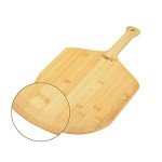 Mimiuo Natural Bamboo Pizza Peel - 12 Inch Wooden Pizza Spatula for Baking Homemade Pizza Bread and Cutting Fruit Vegs