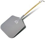 Chicago Brick Oven Pizza Peel 12" x 14", Pizza Paddle, 35.5" Long Aluminum Metal Pizza Peel with Detachable 21" long Wooden Handle, Pizza Turning Steel Spatula, Pizza Shovel