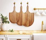 16" Wooden Pizza Peel by KitchenStar - Premium Acacia Wood Paddle Spatula for Oven, Large - Food Oil Processed Serving Board w Hanging Loop - Pizza Oven Accessories