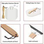 MartShire Pizza Peel - 12X14 Inch Aluminium Pizza Shovel - 12 Inch Long Foldable Wooden Handle Pizza Paddle - Homemade Baking of Bread Cakes & Pizza