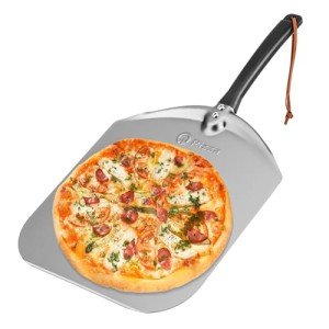 Q Pizza Aluminium Pizza Peel for 13" Pizza - 12 x 14 inch Metal Pizza Turning Paddle for Grill Oven - Pizza Spatula for Baking Bread Pastry Dough Pie & Cake, Pizza Accessory