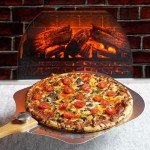 PIZALAA Pizza Peel (12" x 14") Inch with Pizza Cutter Rocker Blade - Aluminium Pizza Paddle with Foldable Wooden Handle for Easy Storage