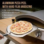 Q Pizza Aluminium Pizza Peel 14 x 16 inch, Extra Large Metal Pizza Turning Paddle Pizza Oven Accessory, Pizza Spatula for Grill Oven Baking Bread Pastry Dough Pie Cake, Easy Storage & Clean