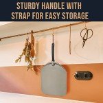 Q Pizza Aluminium Pizza Peel 14 x 16 inch, Extra Large Metal Pizza Turning Paddle Pizza Oven Accessory, Pizza Spatula for Grill Oven Baking Bread Pastry Dough Pie Cake, Easy Storage & Clean