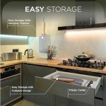 KITCHUS MOON Pizza Peel 12 inch - 12” x 14” Aluminum Metal Pizza Peel with 14 inch Stainless Steel Pizza Cutter Rocker, Pizza Paddle with Folding Handle