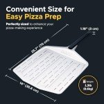 ooni 14” Perforated Pizza Peel – Metal Pizza Peel 14 Inch, Pizza Spatula Paddle, Lightweight Pizza Turning Peel with Long Handle, Pizza Oven Accessories, Pizza Tools, Rectangle Pizza Turner
