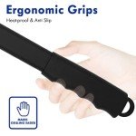 Newmeto Pizza Peel, 12 Inch Perforated Pizza Peel, Professional Aluminum Pizza Paddle, Restaurant Grade, Long Handle Non-Stick Metal Pizza Peel for Outdoor Pizza Oven