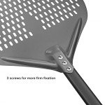 Karboby 14” Perforated Pizza Peel, Long Handle Hard Anodized Aluminum Pizza Peel, Extra Large Pizza Turning Peel, Professional Pizza Pizza Paddle, 34.8 inch overall