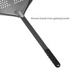 Karboby 14” Perforated Pizza Peel, Long Handle Hard Anodized Aluminum Pizza Peel, Extra Large Pizza Turning Peel, Professional Pizza Pizza Paddle, 34.8 inch overall