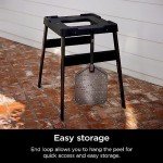 Ninja XSKOPPL Perforated Pizza Peel, Compatible Woodfire Outdoor Oven (OO100 series), Hanging Drawstring, Aluminum, Grey/Black, 19.5'' x 16.5'' x15"