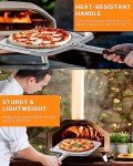 Perforated Pizza Peel 12-inch, Professional Nonstick Aluminum Metal Pizza Paddle Spatula, Heat-resistant Handle, Lightweight Pizza Peel Pizza Oven Accessories
