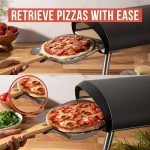 Chef Pomodoro Perforated Aluminum Metal Pizza Peel with Foldable Wood Handle for Easy Storage, Premium Pizza Paddle with Holes for Baking Homemade Pizza and Artisan Breads (12 inch)