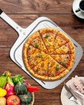 Perforated Pizza Peel 12-inch, Professional Nonstick Aluminum Metal Pizza Paddle Spatula, Heat-resistant Handle, Lightweight Pizza Peel Pizza Oven Accessories