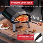 Senwosa Non-stick Pizza Peel 12 inch – Excellent Slide-Off & Easy Cleanup – Perforated Metal Base with Safe Ceramic Coating