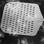 G.a HOMEFAVOR Perforated Pizza Peel,Long Wooden Handle Pizza Paddle,Professional Nonstick Aluminum Metal Pizza Peel,Lightweight Pizza Peel for Pizza Oven Accessories-ilver,12x13 Inch