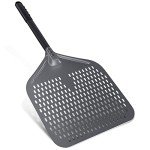 NUTUNI 13 Inch Perforated Pizza Peel, 13" x 15" Aluminum Pizza Turning Peel, Professional Pizza Spatula, 30 Inch Overall