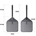 NUTUNI 13 Inch Perforated Pizza Peel, 13" x 15" Aluminum Pizza Turning Peel, Professional Pizza Spatula, 30 Inch Overall